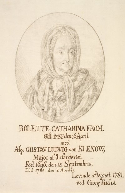 Retrato de Bolette Catharina de de Georg Mathias Fuchs