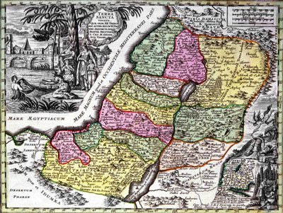 A Terra Santa (Palestina) de Georg Matthäus Seutter