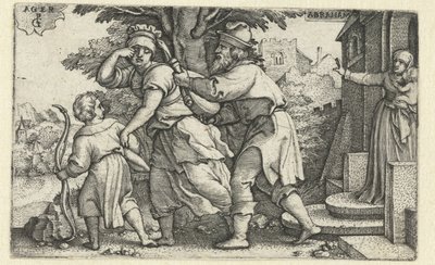 Abraão expulsa Hagar e Ishmael
História de Abraão (título da série) de Georg Pencz