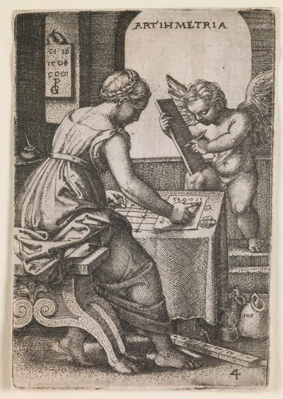 Aritmética, da série "As Artes Liberais". de Georg Pencz