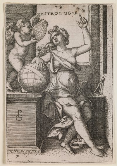 Astrologia, da série "As Artes Liberais". de Georg Pencz