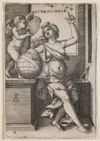 Astrologia, da série "As Artes Liberais", c.1541 (gravura) de Georg Pencz