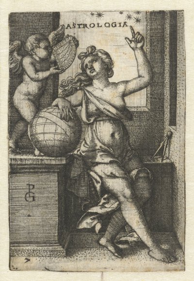 Astronomia
Astrologia (título sobre o objecto)
Sete Artes Liberais (título da série) de Georg Pencz