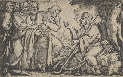 Cristo Falando aos Discípulos, de A História de Cristo, 1534-35. de Georg Pencz