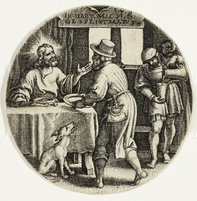 Alimentando os Famintos, de Os Sete Atos de Misericórdia de Georg Pencz