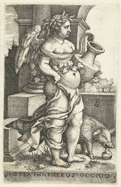 Gula (Gula)
Gvla innvmeros occido (título sobre o objecto)
Seven Deadly Sins (título da série) de Georg Pencz