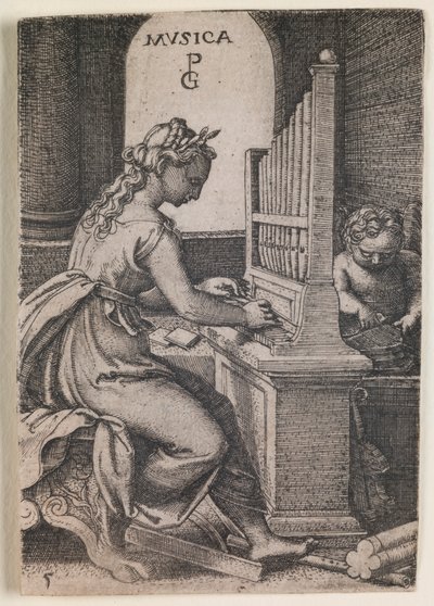 Musica, da série "As Artes Liberais". de Georg Pencz