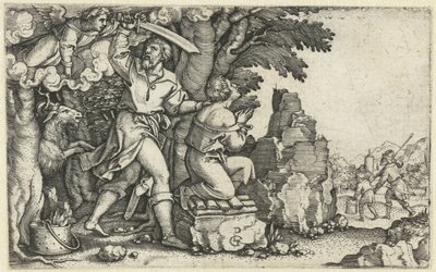 Sacrifício de Abraão por Isaac
História de Abraão (título da série) de Georg Pencz