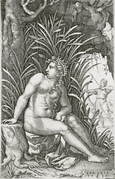 Procris Morto por Cefalus de Georg Pencz