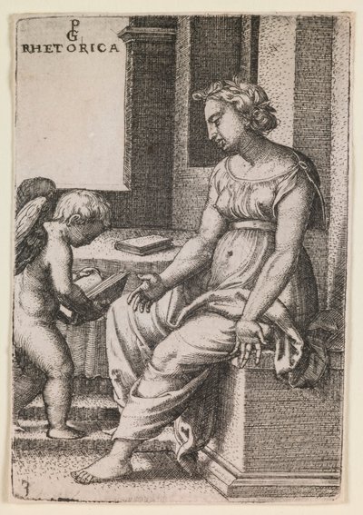 Retórica, da série “As Artes Liberais” de Georg Pencz