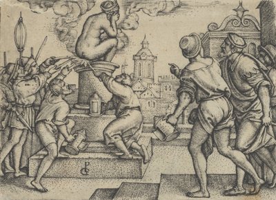 A Cortesã Punida, de A História do Mago Virgílio. de Georg Pencz