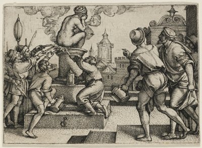 A cortesã punida, de A história do mágico Virgílio de Georg Pencz
