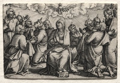 A Vida de Jesus Cristo: A Descida do Espírito Santo de Georg Pencz