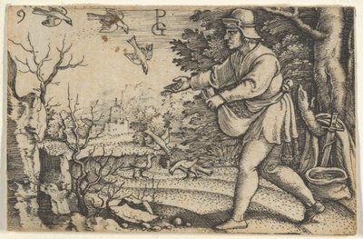 A Parábola do Semeador, da História de Cristo, 1534-35. de Georg Pencz
