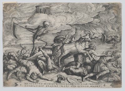 O triunfo da morte no tempo, de O triunfo de Petrarca. de Georg Pencz