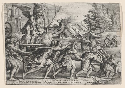 O triunfo do tempo sobre a fama, de Os triunfos de Petrarca. de Georg Pencz