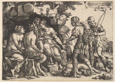 Thetis e Quíron, 1543. de Georg Pencz