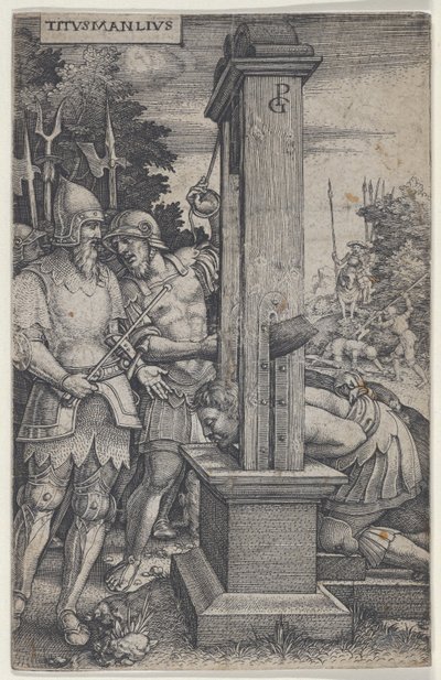 Titus Manlius, de Roman Heroes, 1535. de Georg Pencz
