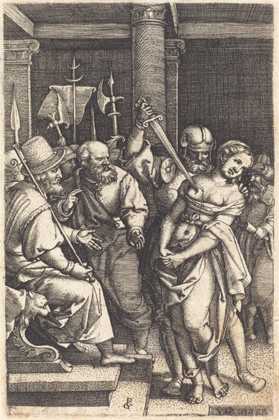 Virginius matando sua filha de Georg Pencz