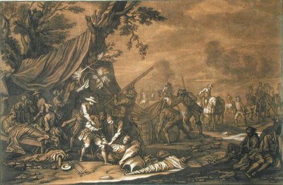 Transportar os Feridos após a Batalha de Georg Philipp I (after) Rugendas