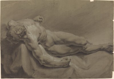 Um Nu Masculino Reclinado de Georg Raphael Donner