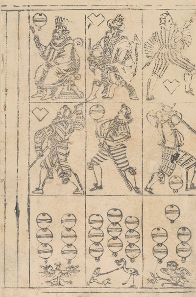 Folha de cartas de baralho, século XVI. de Georg Schachomair