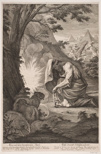 Moisés na sarça ardente de Georg Vilhelm Baurenfeind