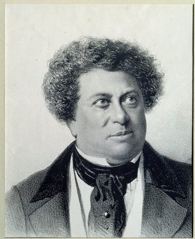 Retrato do autor Alexandre Dumas (1802-1870) de Georg Wilhelm Timm
