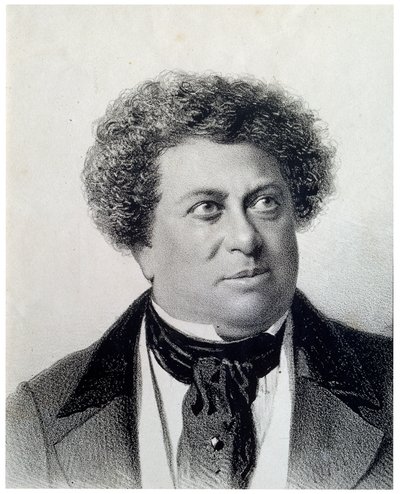 Retrato do autor Alexandre Dumas, século XIX de Georg Wilhelm Timm
