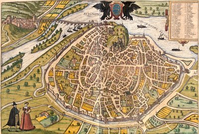 Avignon, França de Georg and Hogenberg Franz (1535 90) Braun