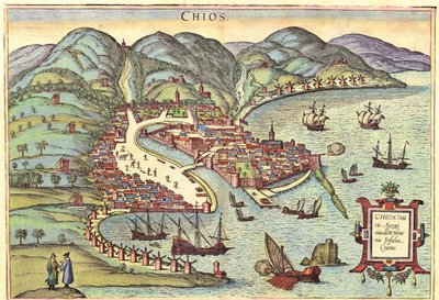 Quios, Grécia de Georg and Hogenberg Franz (1535 90) Braun