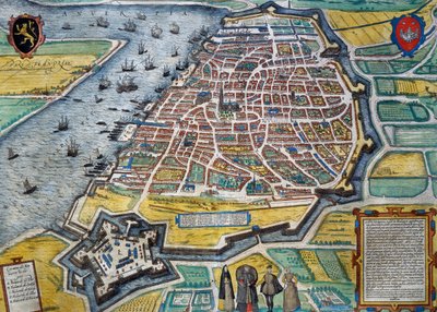 Cidade de Antuérpia de Georg Braun and Hogenberg Franz
