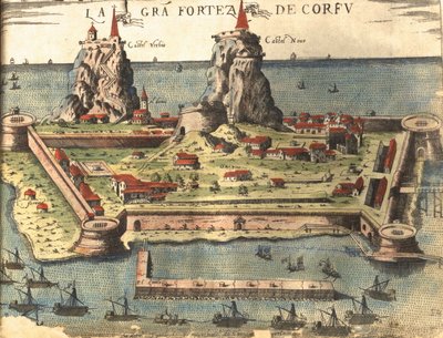Corfu, Grécia de Georg and Hogenberg Franz (1535 90) Braun
