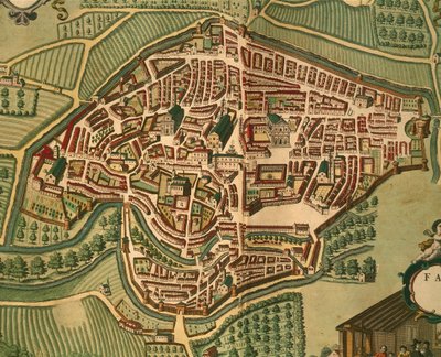 Fabriano do Civitates Orbis Terrarum, de Georg Braun de Georg Braun and Hogenberg Franz