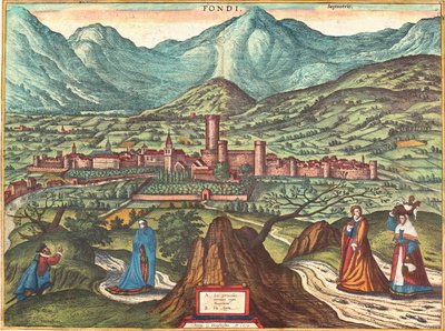 Fondi, Itália de Georg and Hogenberg Franz (1535 90) Braun