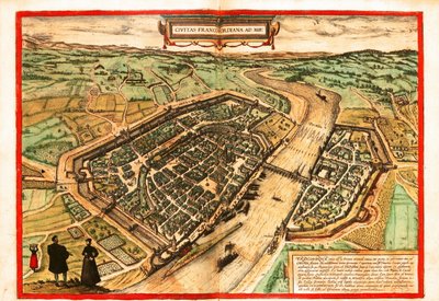 Frankfurt no Meno de Georg and Hogenberg Franz (1535 90) Braun
