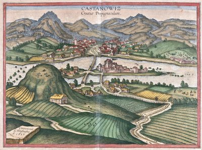 Kostajnica, Croácia (gravura de Georg Braun and Hogenberg Franz