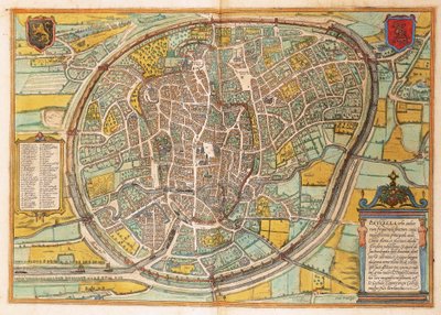 Mapa de Bruxelles de Civitates Orbis Terrarum por Georg Braun de Georg Braun and Hogenberg Franz
