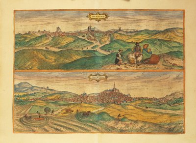 Mapa de Marchena e Osuna de Civitates Orbis Terrarum por Georg Braun de Georg Braun and Hogenberg Franz