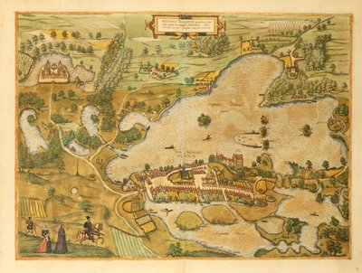Mapa de Plon do Civitates Orbis Terrarum, de Georg Braun de Georg Braun and Hogenberg Franz