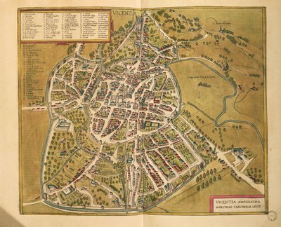 Vicenza de Civitates Orbis Terrarum, de Georg Braun de Georg Braun and Hogenberg Franz