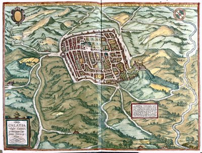 Caiazzo (província de Caserta), Itália de Georg Braun and Hogenberg Franz