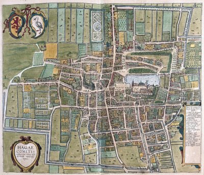 Haia, Holanda (gravura de Georg Braun and Hogenberg Franz