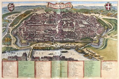 Viena, Áustria (gravura de Georg Braun and Hogenberg Franz