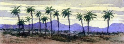 Palmeiras do deserto (aguarela) de George Sand