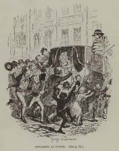 Aparecer em público (gravação) de George (after) Cruikshank