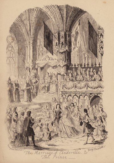 Cinderela e o sapatinho de cristal (gravura) de George (after) Cruikshank