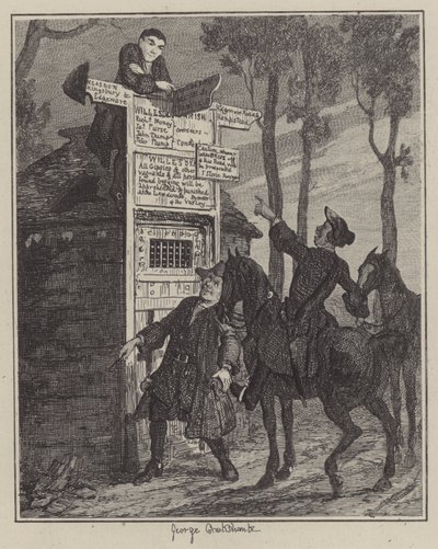 Ilustração para Jack Sheppard (gravura) de George (after) Cruikshank