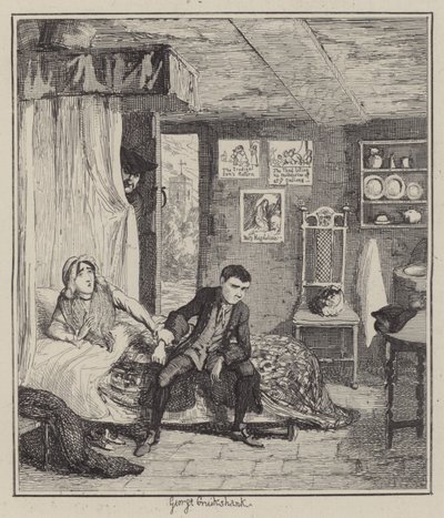 Ilustração para Jack Sheppard (gravura) de George (after) Cruikshank