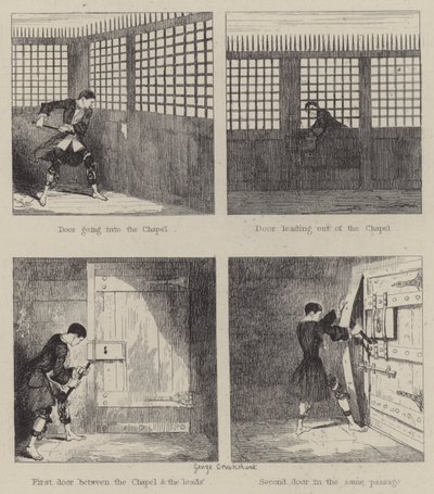 Ilustração para Jack Sheppard (gravura) de George (after) Cruikshank
